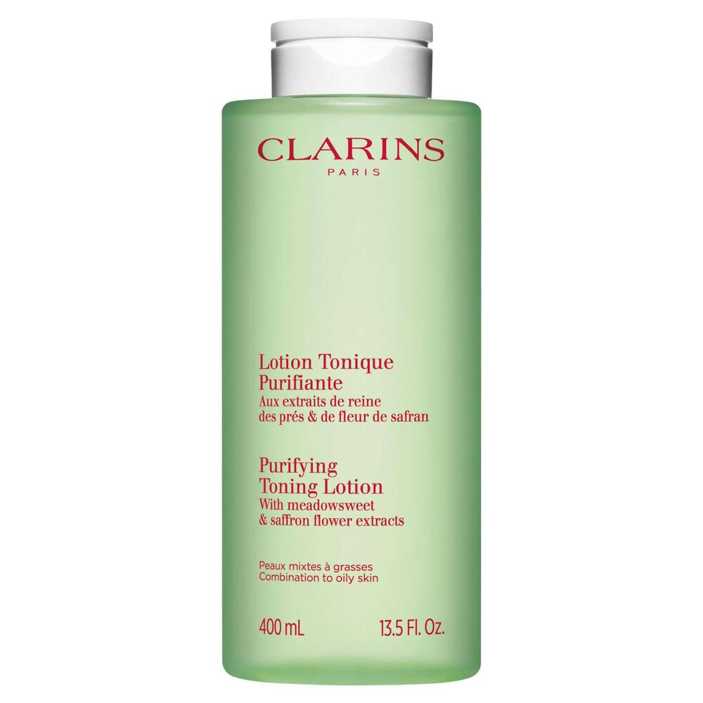 Foto del envase de la Lotion Tonique Purifiante de Clarins, con acci&oacute;n reequilibrante sobre un fondo blanco