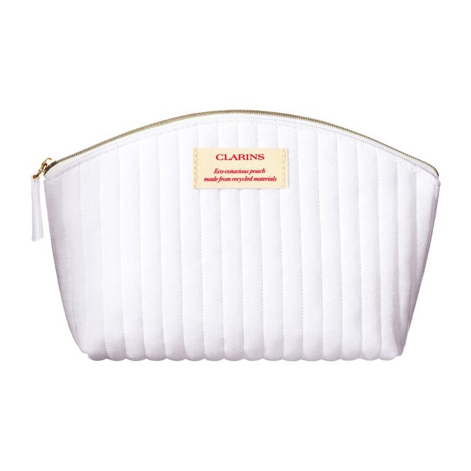 Clarins Spring Summer Collection White Half Moon Pouch 2024