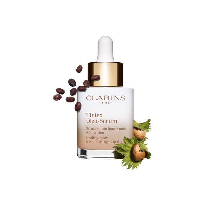 Foto de Tinted Oleo-Serum con los ingredientes jojoba y avellana