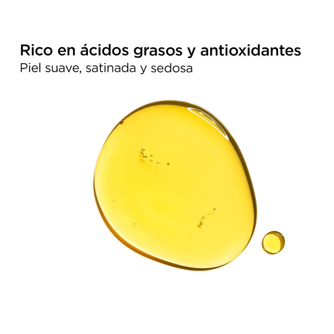 Textura suave del Aceite "Anti-Eau" para una piel suave y satinada