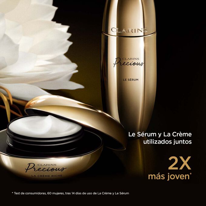 Imagen de La Crème y Le Sérum, mostrando que el uso de ambos permite aumentar el poder de juventud