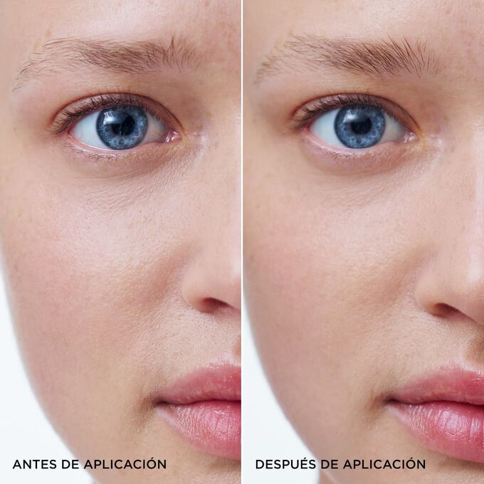 Antes/despu&eacute;s del uso del Clear Wonder Sculpt Brow Gel de Clarins, que proporciona un resultado reafirmado, estructurado y definido de forma natural.