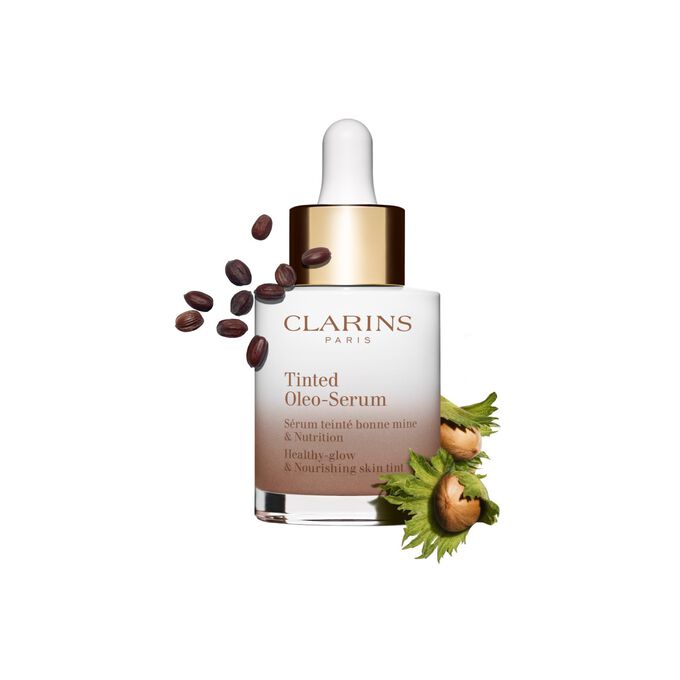 Foto de Tinted Oleo-Serum con los ingredientes jojoba y avellana