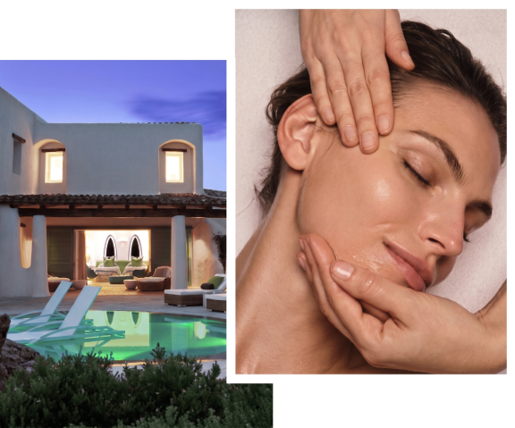 Visuel d'un Spa By, Femme massée par une esthéticienne